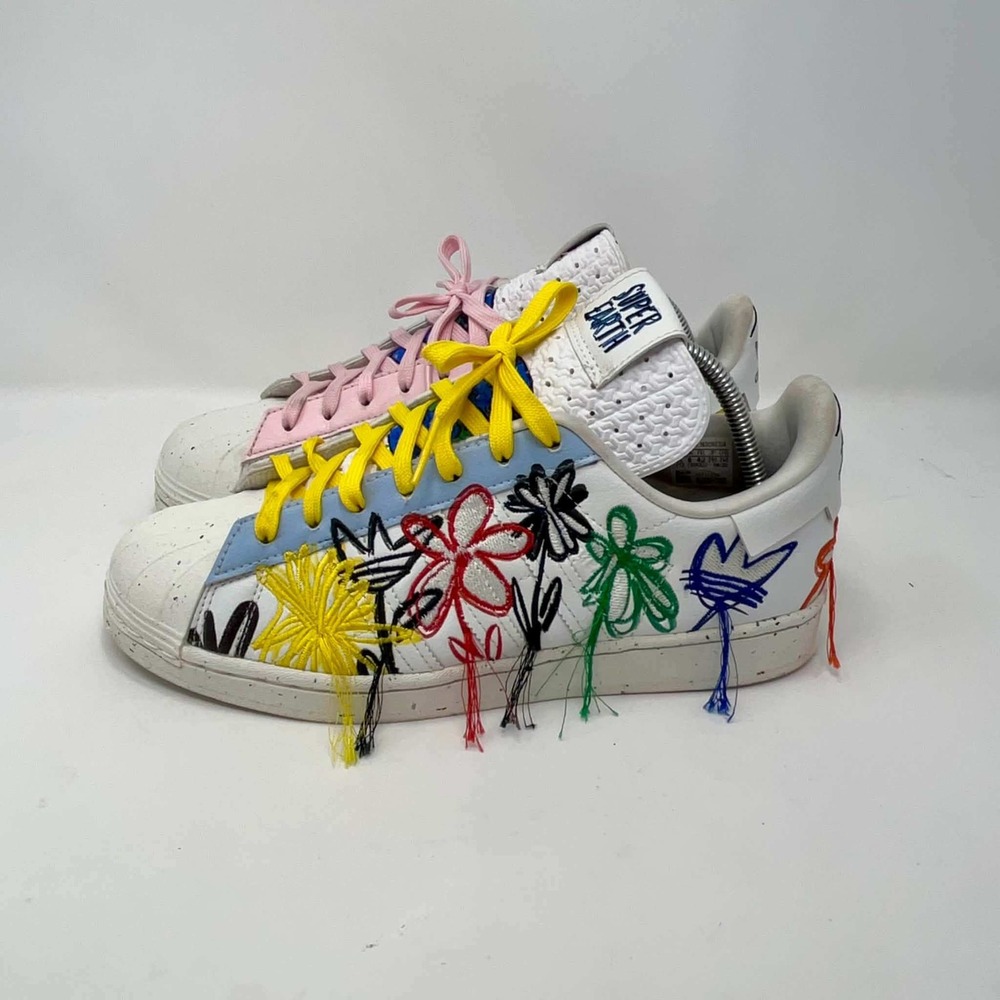 adidas Superstar Sean Wotherspoon SuperEarth Size 8.5 FZ4724 Floral Embroidered